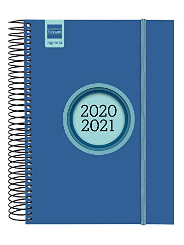 Finocam – Terminkalender 2020-2021 E10 – 155 x 212 1 Tag – Espir Label Blau Kobaltblau Katalanisch von Finocam