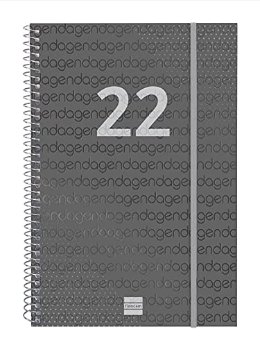Finocam - Terminplaner 2022, vertikal, von Januar 2022 bis Dezember 2022 (12 Monate) E11-165 x 242 mm, Spiralbindung, Schwarz von Finocam