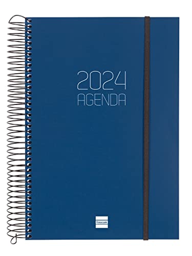 Finocam - Terminplaner 2024, Spiralbindung, 1 Tag, Januar 2024 – Dezember 2024 (12 Monate), Katalanisch-Blau von Finocam