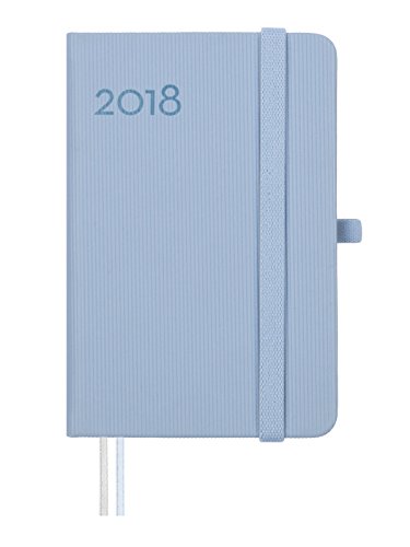 Finocam Textura Terminkalender für 2018, Wochenansicht, Sprache: Katalanisch Katalanisch 82 x 127 mm, 80 g/m² blau von Finocam