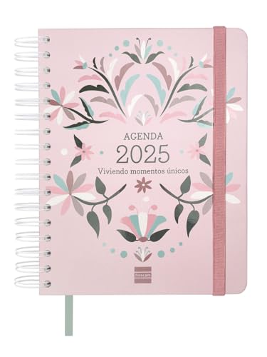 Finocam - Vitae 16 Monate 2024 2025 Wochenansicht Horizontal September 2024 - Dezember 2025 (16 Monate) Pink Spanisch von Finocam