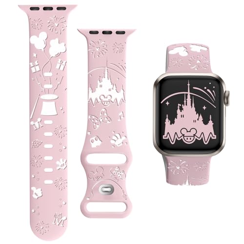 Finoriss Cartoon Gravierte Armband Kompatibel mit Apple Watch Armband 41mm 40mm 38mm Damen, Silikon Cute Fancy Bunt Sport Armbänder für iWatch Serie SE/9/8/7/6/5/4/3/2 Finoriss Cartoon Gravierte Armband Kompatibel mit Apple Watch Armband 41mm 40mm 38mm Damen, Silikon Cute Fancy Bunt Sport Armbänder für iWatch Serie SE/9/8/7/6/5/4/3/2 von Finoriss