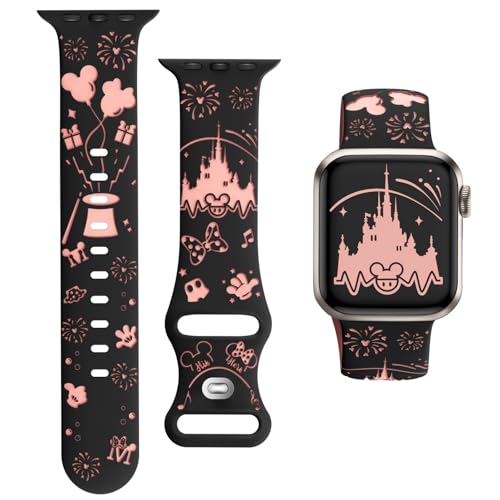 Finoriss Cartoon Gravierte Armband Kompatibel mit Apple Watch Armband 42mm 44mm 45mm 49mm Damen, Silikon Cute Fancy Bunt Sport Armbänder für iWatch Serie SE/9/8/7/6/5/4/3/2 Finoriss Cartoon Gravierte Armband Kompatibel mit Apple Watch Armband 42mm 44mm 45mm 49mm Damen, Silikon Cute Fancy Bunt Sport Armbänder für iWatch Serie SE/9/8/7/6/5/4/3/2 von Finoriss