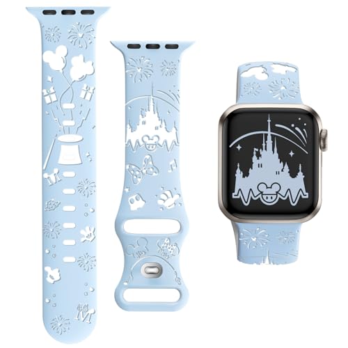 Finoriss Cartoon Gravierte Armband Kompatibel mit Apple Watch Armband 42mm 44mm 45mm 49mm Damen, Silikon Cute Fancy Bunt Sport Armbänder für iWatch Serie SE/9/8/7/6/5/4/3/2 Finoriss Cartoon Gravierte Armband Kompatibel mit Apple Watch Armband 42mm 44mm 45mm 49mm Damen, Silikon Cute Fancy Bunt Sport Armbänder für iWatch Serie SE/9/8/7/6/5/4/3/2 von Finoriss