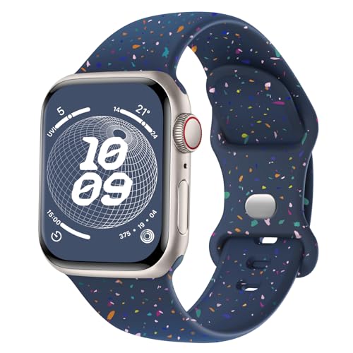 Finoriss Silikon Armband Kompatibel mit Apple Watch Armband 42mm 44mm 45mm 46mm 49mm, Sport Weich Band Kompatibel für iWatch SE Ultra Series 9 8 7 6 5 4 3 Damen Herren Blaugrau Finoriss Silikon Armband Kompatibel mit Apple Watch Armband 42mm 44mm 45mm 46mm 49mm, Sport Weich Band Kompatibel für iWatch SE Ultra Series 9 8 7 6 5 4 3 Damen Herren Blaugrau von Finoriss