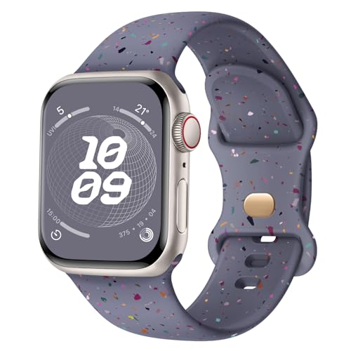 Finoriss Silikon Armband Kompatibel mit Apple Watch Armband 40mm 41mm 42mm 38mm, Sport Weich Band Kompatibel für iWatch SE Ultra Series 9 8 7 6 5 4 3 Damen Herren Rauchlila Finoriss Silikon Armband Kompatibel mit Apple Watch Armband 40mm 41mm 42mm 38mm, Sport Weich Band Kompatibel für iWatch SE Ultra Series 9 8 7 6 5 4 3 Damen Herren Rauchlila von Finoriss