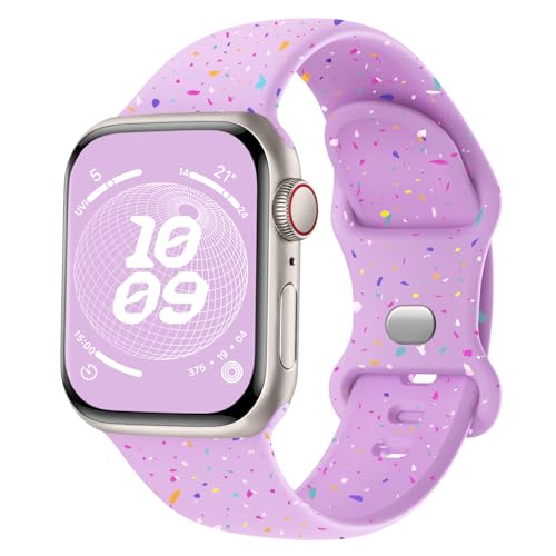 Finoriss Silikon Armband Kompatibel mit Apple Watch Armband 40mm 41mm 42mm 38mm, Sport Weich Band Kompatibel für iWatch SE Ultra Series 9 8 7 6 5 4 3 Damen Herren Rauchlila Finoriss Silikon Armband Kompatibel mit Apple Watch Armband 40mm 41mm 42mm 38mm, Sport Weich Band Kompatibel für iWatch SE Ultra Series 9 8 7 6 5 4 3 Damen Herren Rauchlila von Finoriss