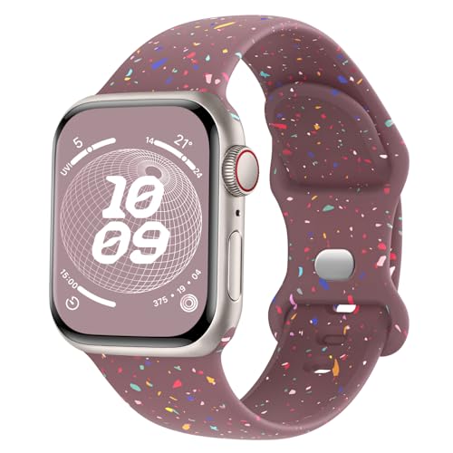 Finoriss Silikon Armband Kompatibel mit Apple Watch Armband 40mm 41mm 42mm 38mm, Sport Weich Band Kompatibel für iWatch SE Ultra Series 9 8 7 6 5 4 3 Damen Herren Rauchlila Finoriss Silikon Armband Kompatibel mit Apple Watch Armband 40mm 41mm 42mm 38mm, Sport Weich Band Kompatibel für iWatch SE Ultra Series 9 8 7 6 5 4 3 Damen Herren Rauchlila von Finoriss