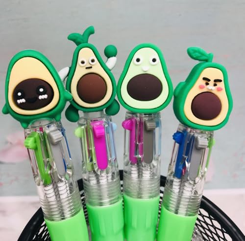 Avocado-Kugelschreiber, mehrfarbig, 4-in-1, niedliche Obst-Mini-Stifte mit sortierter Tinte, Kawaii-Kugelschreiber für Kinder, Geburtstagsgeschenk, Studentengeschenk, Schulbedarf, Partyzubehör, 12 Avocado-Kugelschreiber, mehrfarbig, 4-in-1, niedliche Obst-Mini-Stifte mit sortierter Tinte, Kawaii-Kugelschreiber für Kinder, Geburtstagsgeschenk, Studentengeschenk, Schulbedarf, Partyzubehör, 12 von Finpletai