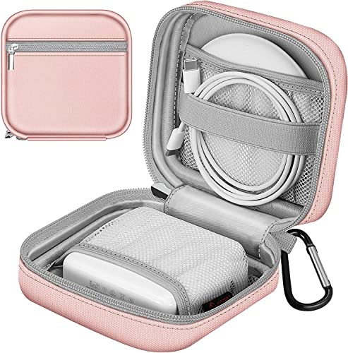 FINPAC Storage Tasche für MacBook Ladegerät, Kleiner Elektronische Tasche für Laptop Zubehör, Magic Mouse, USB Flash Disk, Kabel, Power Bank Aufbewahrungskoffer Organizer für Reise Arbeit, Rosa von Fintie