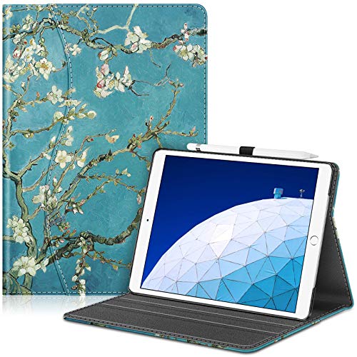 FINTIE Schutzhülle für iPad Pro 10,5 Zoll (26,7 cm) – [Multi-Winkel-Viewing] Premium PU-Leder Slim Fit Folio Stand Cover mit Tasche, Auto Wake/Sleep Apple 2017 Release Tablet, Blossom von Fintie