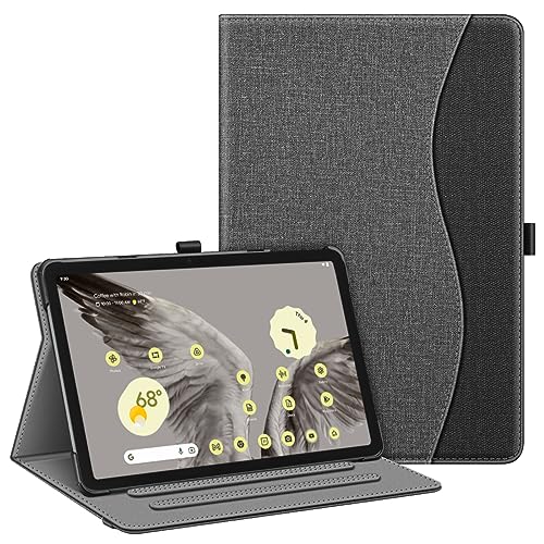 FINTIE Schutzhülle kompatibel mit Google Pixel Tablet 11 Zoll 2023 – [Multi-Winkel] Betrachtung Schutzhülle mit Tasche & Stifthalter, unterstützt Lade-Lautsprecher-Dock, Grau von Fintie