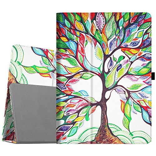 Fintie 12.9 Hülle – Premium PU-Leder Folio Smart Cover mit Auto Sleep/Wake und integrierten Kartenfächern für Apple (1. Generation 2015) iPad Pro (2. 2017), Love Tree von FINTIE
