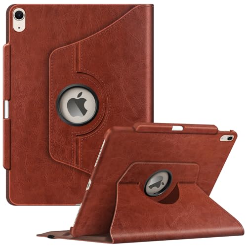 Fintie Drehbare Schutzhülle für iPad Air 13 Zoll (M2) 2024 mit Stifthalter, um 360° drehbar, Schutzhülle mit automatischer Wake/Sleep-Funktion, Braun von FINTIE