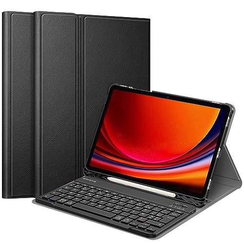 Fintie Französische AZERTY-Tastatur für Samsung Galaxy Tab S9 11 Zoll 2023 (SM-X710/X716/X718) – kabellose Bluetooth-Tastatur mit Mehreren Positionen, Schwarz von Fintie