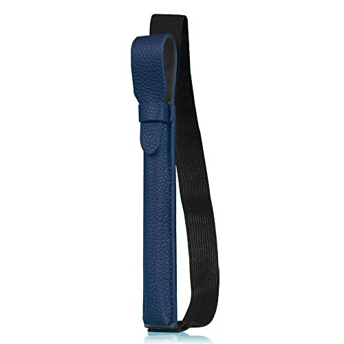 FINTIE Halter für Apple Pencil Pro/USB-C & Apple Pencil 1./ 2. Gen, Kunstleder Stift Hülle mit USB-Adapter-Tasche kompatibel mit iPad Hülle, Marineblau von FINTIE
