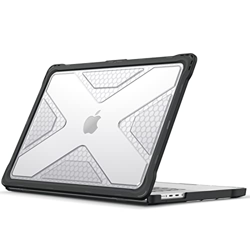 Fintie Hülle Kompatibel mit MacBook Pro 16 (2024-2021) M4 M3 M2 M1 Pro/Max A3186 A3403 A2991 A2780 A2485, Ganzkörper-Rugged Schutzhülle TPU Stoßstange Case Kompatibel mit MacBook Pro 16, Transparent von FINTIE