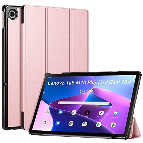 Fintie Hülle für 10.6" Lenovo Tab M10 Plus (3. Gen) Tablet 26,9cm (2000x1200, 2K Display) 2022, Ultradünne Schutzhülle mit Auto Schlaf/Wach, Nicht für 10.1" Lenovo Tab M10 (3. Gen), Roségold von Fintie