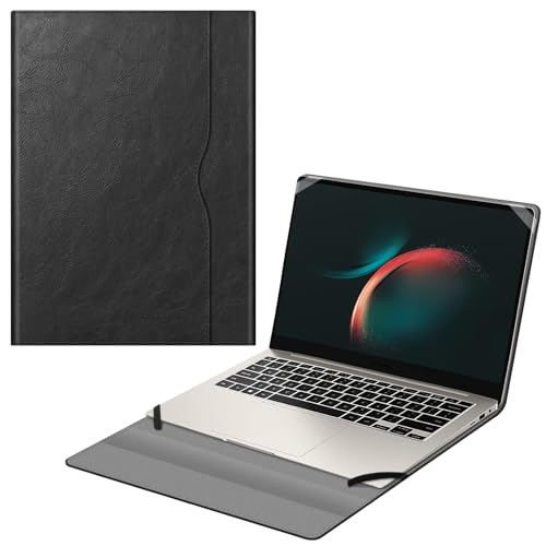 Fintie Hülle für 14 Zoll Samsung Galaxy Book 5/4 Pro,Galaxy Book 4 Edge - Premium Folio Schutzhülle mit Dokumentschlitze, Schwarz Fintie Hülle für 14 Zoll Samsung Galaxy Book 5/4 Pro,Galaxy Book 4 Edge - Premium Folio Schutzhülle mit Dokumentschlitze, Schwarz von FINTIE