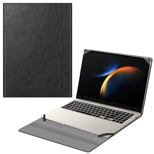 Fintie Hülle für 16 Zoll Samsung Galaxy Book 5/4 Pro 360, Galaxy Book 4 Edge - Premium Folio Schutzhülle mit Dokumentschlitze, Schwarz Fintie Hülle für 16 Zoll Samsung Galaxy Book 5/4 Pro 360, Galaxy Book 4 Edge - Premium Folio Schutzhülle mit Dokumentschlitze, Schwarz von FINTIE