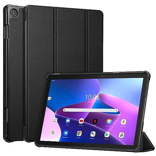 Fintie Hülle für Lenovo Tab M10 (3. Gen) Tablet 10,1" TB-328FU/TB-328XU, Ultradünne Schutzhülle mit Auto Schlaf/Wach Funktion, Nicht für Lenovo M10 Plus (3. Gen) Tablet 10.6", Schwarz von Fintie