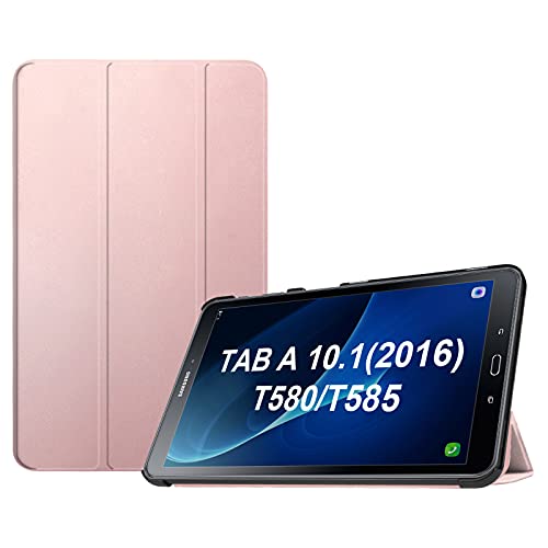 Fintie Hülle für Samsung Galaxy Tab A 10.1 2016 - Ultra Schlank Superleicht Ständer Schutzhülle mit Auto Schlaf/Wach Funktion für Samsung Galaxy Tab A 10,1 Zoll T580N / T585N, Roségold von Fintie