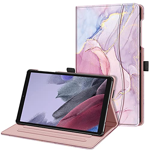 Fintie Hülle für Samsung Galaxy Tab A7 Lite 8,7 Zoll 2021 Modell (SM-T220/T225/T227), Multi-Angle Viewing Smart Stand Back Cover mit Tasche, Glitzer Marmor von Fintie