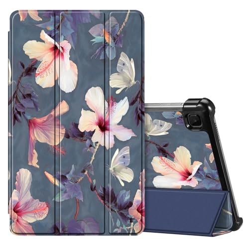 Fintie Hülle für Samsung Galaxy Tab A7 Lite 8.7 2021 - Ultra Schlank Kunstleder Schutzhülle Cover für Samsung Galaxy Tab A7 Lite 8.7 Zoll SM-T225/T220 Tablet, Blühender Hibiskus Fintie Hülle für Samsung Galaxy Tab A7 Lite 8.7 2021 - Ultra Schlank Kunstleder Schutzhülle Cover für Samsung Galaxy Tab A7 Lite 8.7 Zoll SM-T225/T220 Tablet, Blühender Hibiskus von FINTIE