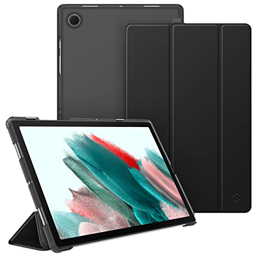 Fintie Hülle für Samsung Galaxy Tab A8 10.5 2022/2021, Ultradünn Schutzhülle mit Transparenter Rückseite Cover Auto Schlaf/Wach für Tab A8 10.5 Zoll SM-X200/X205/X207, Schwarz von Fintie