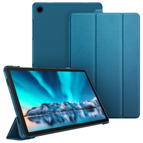 Fintie Hülle für Samsung Galaxy Tab A9 Plus 11 Zoll 2023, Ultradünn Schutzhülle mit Translucent Rückseite Cover mit Auto Schlaf/Wach Funktion für Samsung Tablet A9+ SM-X210/X216/X218, Pfauenblau von Fintie