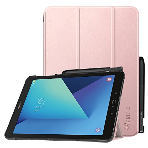 Fintie Hülle für Samsung Galaxy Tab S3 T820 / T825 (9,68 Zoll) Tablet-PC - Ultra Schlank Ständer Schutzhülle Cover Case mit Auto Schlaf/Wach Funktion und eingebautem S Pen Halter, Roségold von Fintie