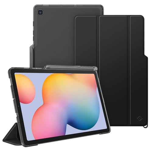 Fintie Hülle für Samsung Galaxy Tab S6 Lite 10,4 Zoll 2024/2022/2020 Tablet - Slim Schutzhülle mit Transparenter Rückseite Cover und Auto Schlaf/Wach Funktion, Schwarz von Fintie