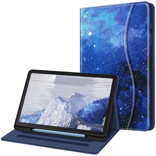 Fintie Hülle für Samsung Galaxy Tab S6 Lite 10.4 2024/2022/2020, Soft TPU Rückseite Gehäuse Schutzhülle mit S Pen Halter und Dokumentschlitze, Sternenhimmel von Fintie