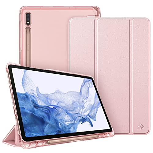 Fintie Hülle für Samsung Galaxy Tab S8 11 Zoll 2022 / Tab S7 11 Zoll 2020 - Silm Schutzhülle mit Transparenter Rückseite Abdeckung Cover Auto Schlaf/Wach Funktion, Roségold Fintie Hülle für Samsung Galaxy Tab S8 11 Zoll 2022 / Tab S7 11 Zoll 2020 - Silm Schutzhülle mit Transparenter Rückseite Abdeckung Cover Auto Schlaf/Wach Funktion, Roségold von FINTIE