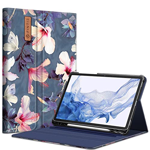 Fintie Hülle für Samsung Galaxy Tab S8 11 Zoll 2022 /S7 11 Zoll 2020, Multi-Winkel Betrachtung Folio Schutzhülle mit S Pen Halter Dokumentschlitze Auto Schlaf/Wach, Blühender Hibiskus Fintie Hülle für Samsung Galaxy Tab S8 11 Zoll 2022 /S7 11 Zoll 2020, Multi-Winkel Betrachtung Folio Schutzhülle mit S Pen Halter Dokumentschlitze Auto Schlaf/Wach, Blühender Hibiskus von FINTIE