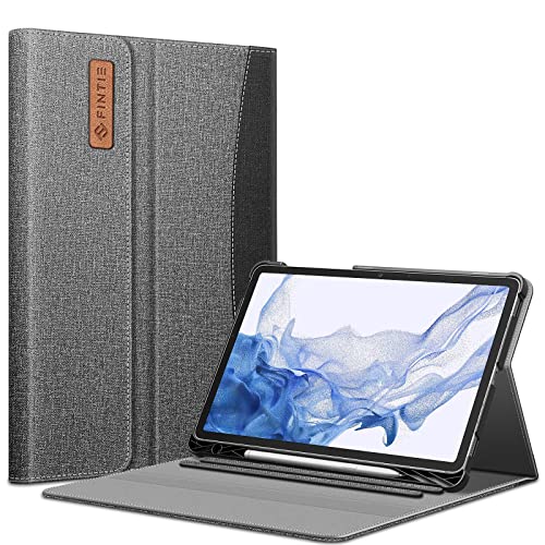 Fintie Hülle für Samsung Galaxy Tab S8 11 Zoll 2022 /S7 11 Zoll 2020, Multi-Winkel Betrachtung Folio Schutzhülle mit S Pen Halter Dokumentschlitze Auto Schlaf/Wach, Dunkelgrau von Fintie