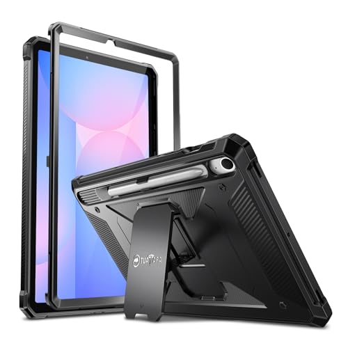 Fintie Hülle für Samsung Galaxy Tab S9 FE 10.9 Zoll/Tab S9 11 Zoll 2023, Ganzkörper-Rugged Hybrid Stand Schutzhülle mit eingebauter Schutzfolie, Schwarz von Fintie