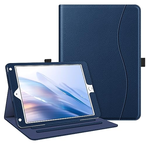 Fintie Hülle für iPad 9.7 Zoll 2018 2017 / iPad Air 2 / iPad Air - [Eckenschutz] Multi-Winkel Betrachtung Folio Stand Schutzhülle Case mit Dokumentschlitze, Auto Sleep/Wake, Marineblau von Fintie