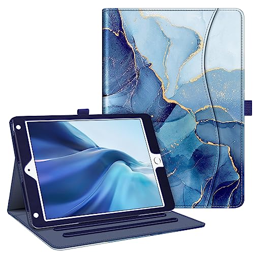 Fintie Hülle für iPad 9.7 Zoll 2018 2017 / iPad Air 2 / iPad Air - [Eckenschutz] Multi-Winkel Betrachtung Folio Stand Schutzhülle Case mit Dokumentschlitze, Auto Sleep/Wake, Ozean Marmor von Fintie