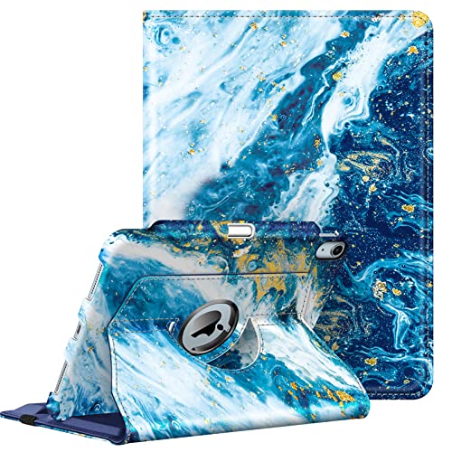 Fintie Hülle für iPad Air 11 Zoll M3 (2025)/M2 (2024), iPad Air 5. Gen 2022 / iPad Air 4 2020 10.9 Zoll mit Stifthalter - 360 Grad verstellbare Schutzhülle Cover mit mit Standfunktion, Meeresblau von FINTIE