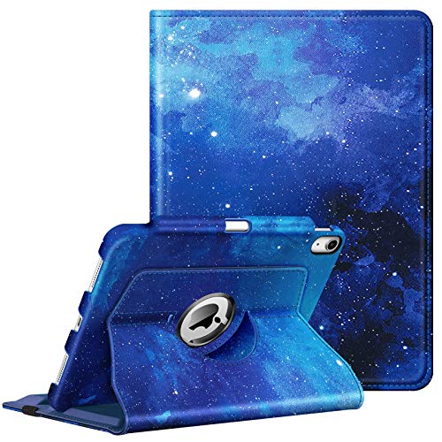 Fintie Hülle für iPad Air 11 Zoll (27,9 cm) M2 (2024), iPad Air 5th Generation (2022) / Air 4th Gen (2020) 10,9 Zoll (27,7 cm) mit Stifthalter, 360 Grad drehbare Schutzhülle, Ständer, Sternenhimmel von FINTIE