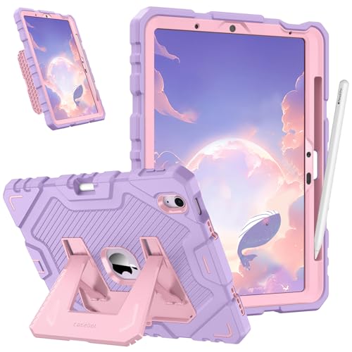 Fintie Hülle für iPad Air 11 Zoll M3 2025/ M2 2024, iPad Air 5. Generation 2022/4. Generation 2020 10.9", robuste, stoßfeste Ganzkörper-Schutzhülle mit integriertem Ständer für Kinder, Lila Fintie Hülle für iPad Air 11 Zoll M3 2025/ M2 2024, iPad Air 5. Generation 2022/4. Generation 2020 10.9", robuste, stoßfeste Ganzkörper-Schutzhülle mit integriertem Ständer für Kinder, Lila von FINTIE