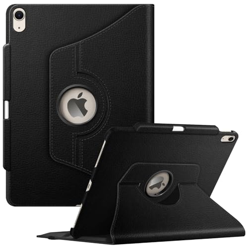 Fintie Hülle für iPad Air 13 Zoll (M3) 2025, (M2) 2024 mit Pencil Halter - Schutzhülle Cover mit 360 Grad drehbarem Ständer und Auto Schlaf/Wach Funktion, Schwarz von FINTIE