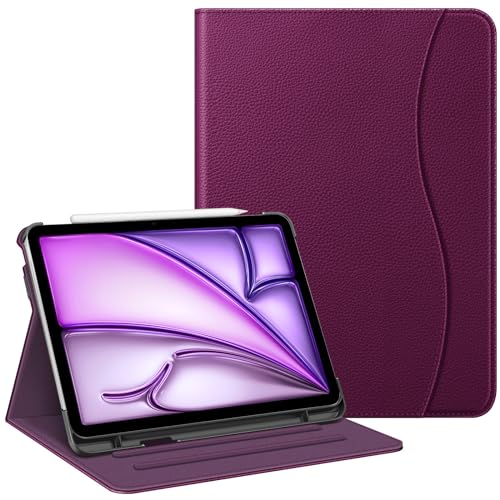 Fintie Hülle für iPad Air 5. Generation 2022 / iPad Air 4. Generation 2020 10.9 Zoll, Multi-Winkel Betrachtung Folio Stand Schutzhülle Case Cover mit Dokumentschlitze, Auto Sleep/Wake, Lila von Fintie