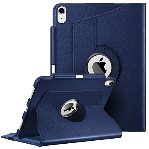 Fintie Hülle für iPad Air 11 Zoll M3 (2025)/M2 (2024), iPad Air 5. Gen 2022 / iPad Air 4 2020 10.9 Zoll mit Stifthalter - 360 Grad verstellbare Schutzhülle Cover mit mit Standfunktion, Marineblau von FINTIE