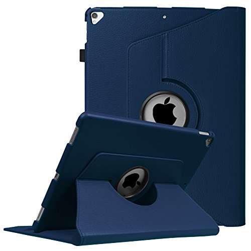 Fintie Hülle für iPad Pro 12.9 Zoll (2. und 1. Generation, Modell 2017 und 2015) - 360 Grad Rotierend Schutzhülle Smart Stand Cover Case mit Auto Schlaf/Wach Funktion, Marineblau von FINTIE