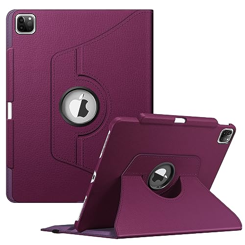 Fintie Hülle für iPad Pro 12.9 Zoll 6.Generation 2022/iPad Pro 12.9 2021/2020/2018 mit Stifthalter - Schutzhülle Cover mit 360 Grad drehbarem Ständer und Auto Schlaf/Wach Funktion, Lila Fintie Hülle für iPad Pro 12.9 Zoll 6.Generation 2022/iPad Pro 12.9 2021/2020/2018 mit Stifthalter - Schutzhülle Cover mit 360 Grad drehbarem Ständer und Auto Schlaf/Wach Funktion, Lila von FINTIE