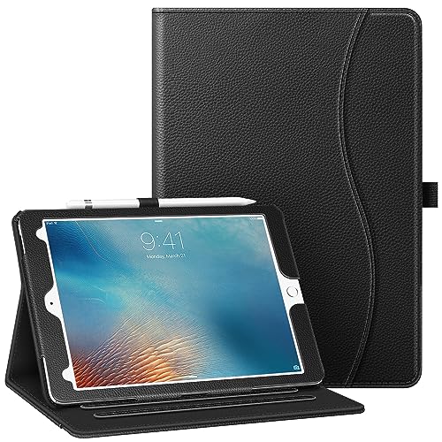 Fintie Hülle für iPad Pro 9,7 Zoll 2016 - [Eckenschutz] Multi-Winkel Betrachtung Folio Stand Schutzhülle Cover mit Dokumentschlitze, Auto Sleep/Wake, Schwarz von Fintie