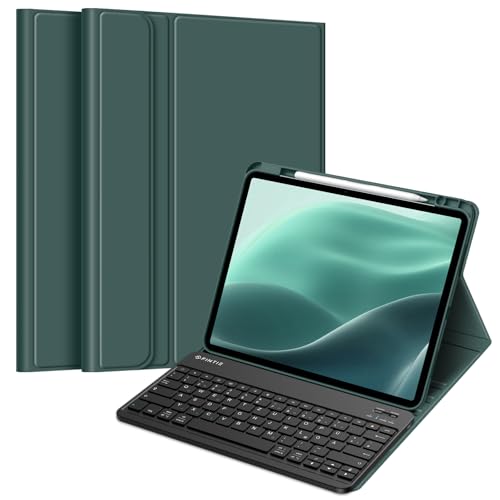 FINTIE Hülle mit Tastatur für iPad Air 13 Zoll (M3) 2025, (M2) 2024 Keyboard, Soft TPU Rückseite Gehäuse Schutzhülle mit Stifthalter, magnetisch Abnehmbarer Tastatur QWERTZ Layout, Nachtgrün FINTIE Hülle mit Tastatur für iPad Air 13 Zoll (M3) 2025, (M2) 2024 Keyboard, Soft TPU Rückseite Gehäuse Schutzhülle mit Stifthalter, magnetisch Abnehmbarer Tastatur QWERTZ Layout, Nachtgrün von FINTIE
