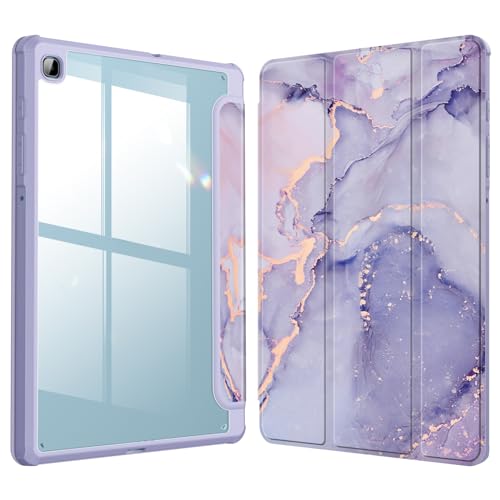 Fintie Hybrid Hülle für Samsung Galaxy Tab S6 Lite 10,4 Zoll 2024/2022/2020 Tablet - Stoßfeste Schutzhülle mit Transparent Hartschale und Stifthalter, Lila Marmor Fintie Hybrid Hülle für Samsung Galaxy Tab S6 Lite 10,4 Zoll 2024/2022/2020 Tablet - Stoßfeste Schutzhülle mit Transparent Hartschale und Stifthalter, Lila Marmor von FINTIE